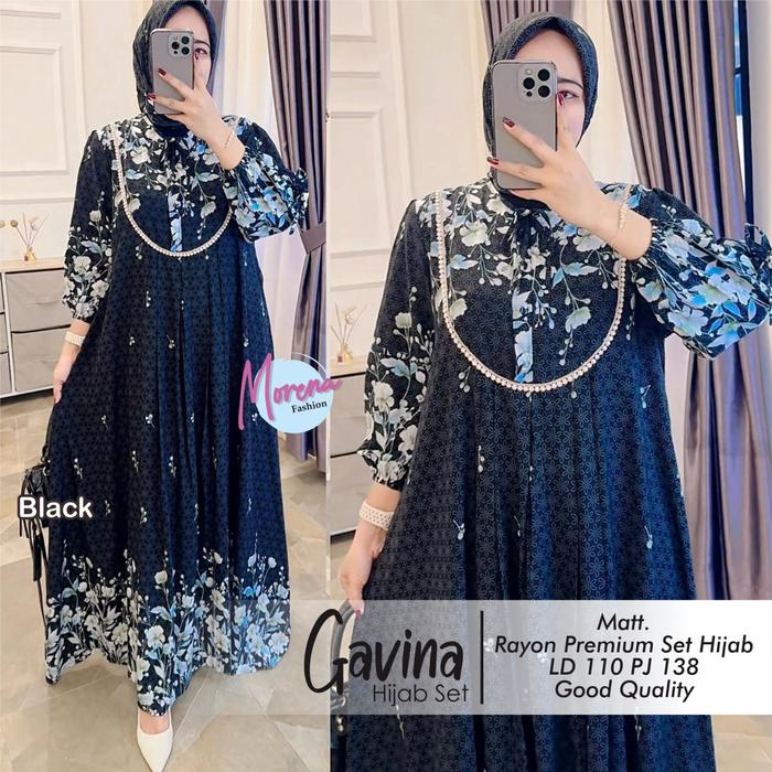 NEW GAVINA MAXY GAMIS WANITA DEWASA BAJU LEBARAN MODIS CANTIK TRENDY KEKINIAN