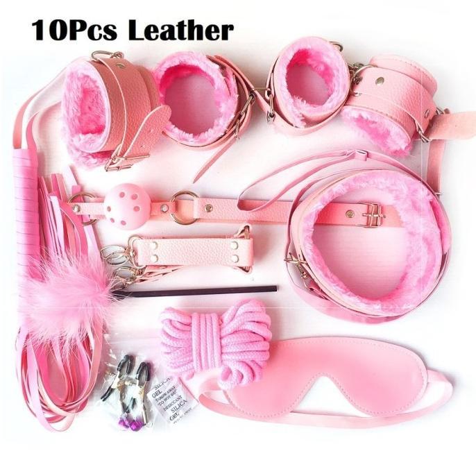 [Ready]PromoTerbaru Borgol Cinta Bulu Lingerie Handcuff Tali Ikat Bondage Set Bdsm Termurah