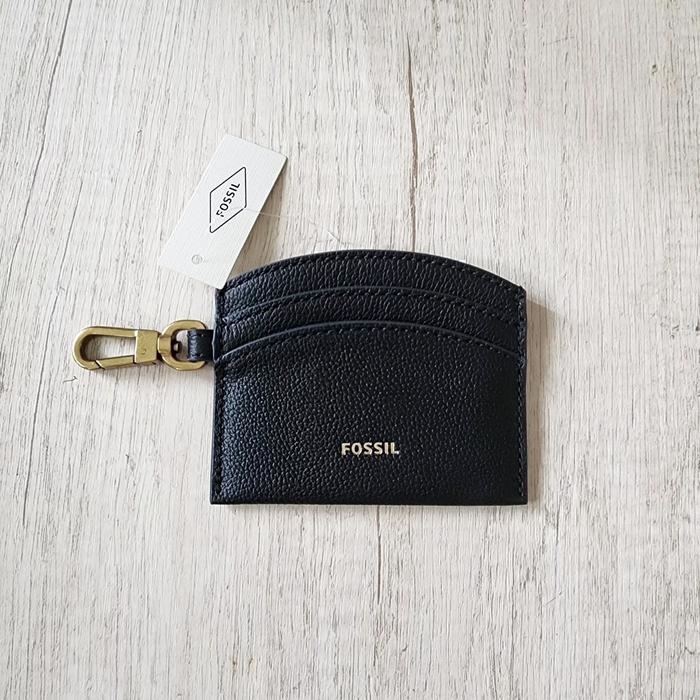 dompet kunci stnk fossil sofia card case wallet black ej