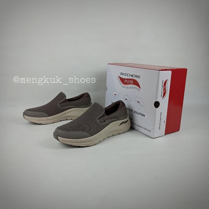 Skechers Sport Arch Fit 2.0 - VALLO BROWN BNIB Original - SKECHERS SLIP ON SNEAKERS