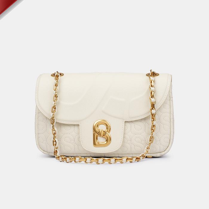 BUTTONSCARVES Aluna Leather Flap Bag Medium - Bone
