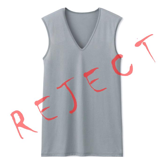 [Reject] UNIQLO AIRism Mesh V-Neck Sleeveless T-Shirt [PreLoved]