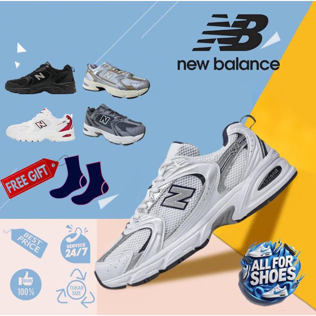NEW BALANCE 530 Sepatu NB Sepatu lari low-top kulit buatan tahan aus retro klasik untuk pria dan wan