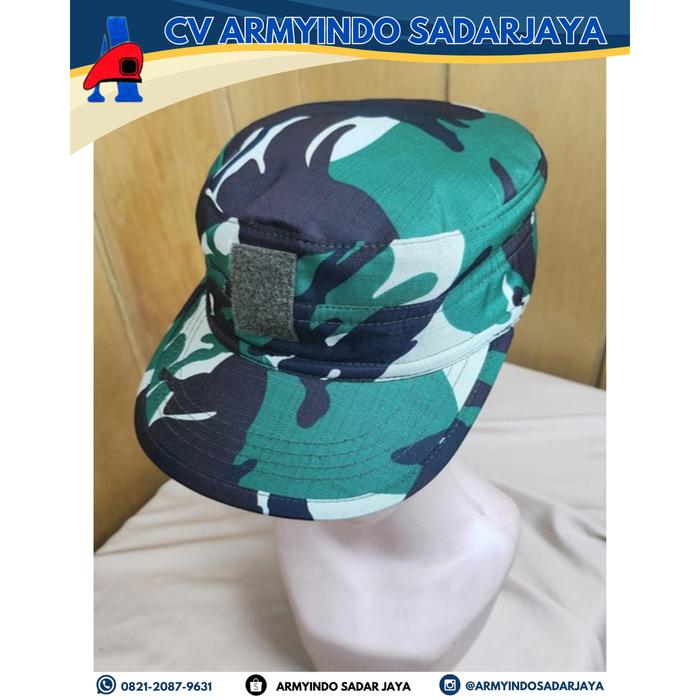 Topi Lapangan / Field Cap Bahan Tebal Standar TNI/POLRI