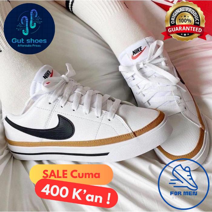 Sepatu Sneakers Pria NIKE Court Legacy 100% Original From Official Store White DH3162-100