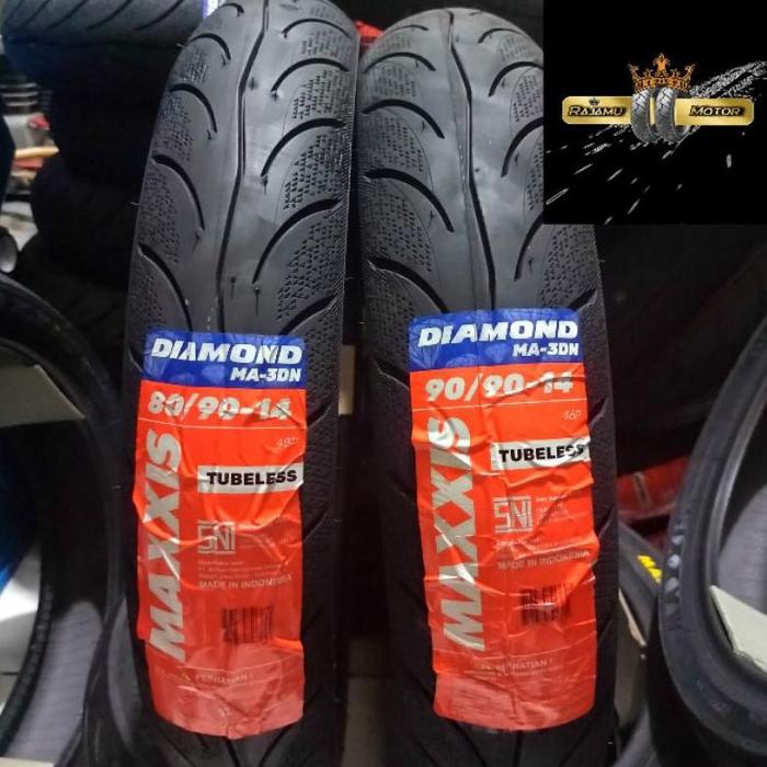 (Paket Sepasang) Ban Maxxis Ring 14 MA3DN Diamond Tubeless - Produksi Terbaru