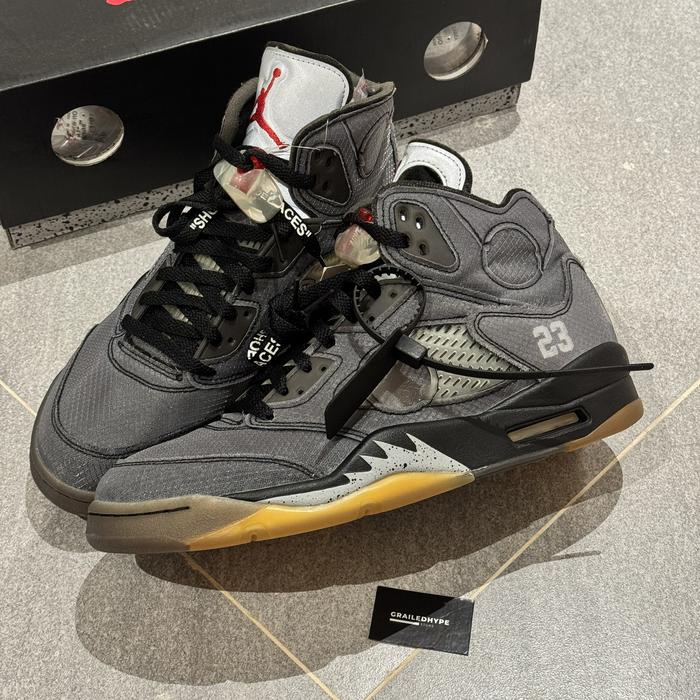 Air Jordan 5 Retro x Off White Muslin | CT8480-001      Resmi