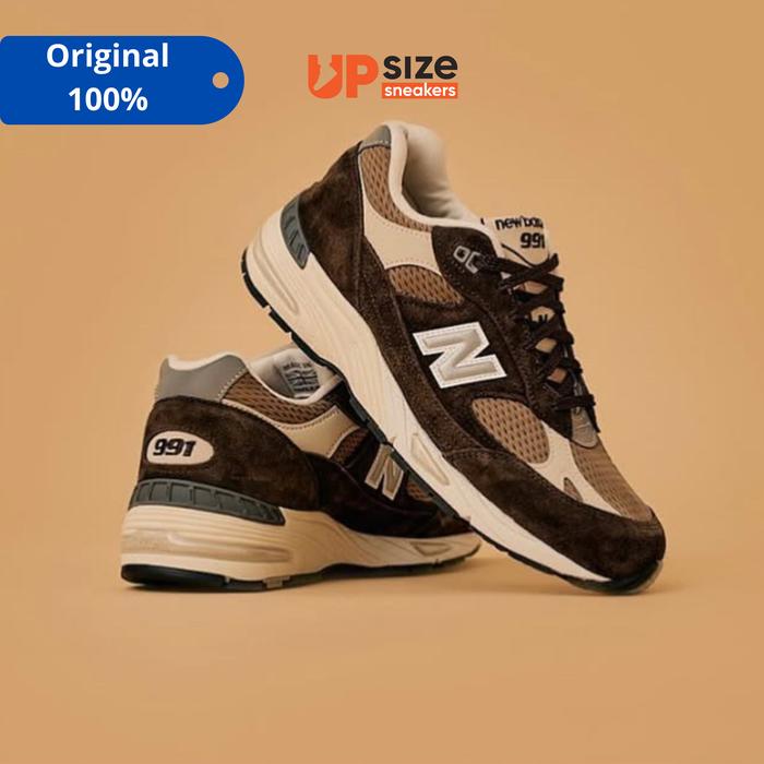 SEPATU SNEAKERS PRIA NB 991 V1 M991BGC ORIGINAL ASLI BNIB