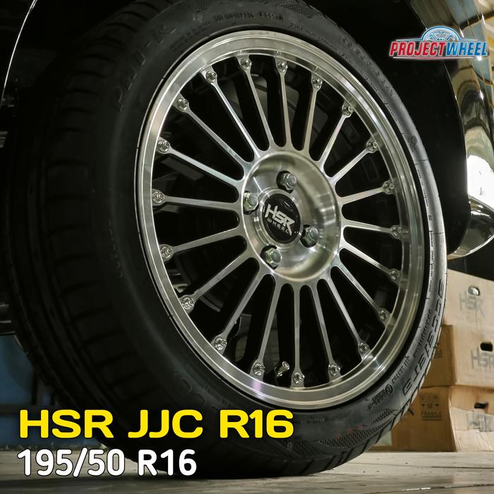 Paket Velg Toyota Agya R16 + Ban 195 50 R16 Accelera - HSR JJC Ring 16 pcd 4x100 - Agya Yaris Ayla J