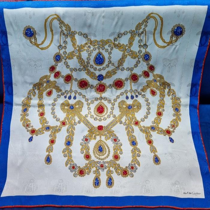preloved cartier silk scarf authentic