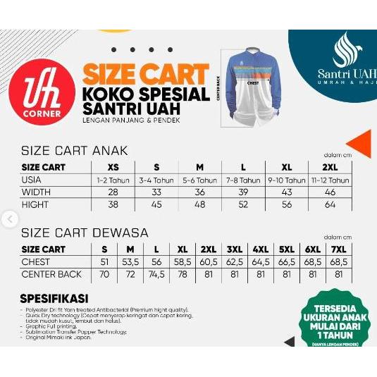 Baju Koko Premium Ustadz Adi Hidayat UAH 100% Original Lengan Panjang
