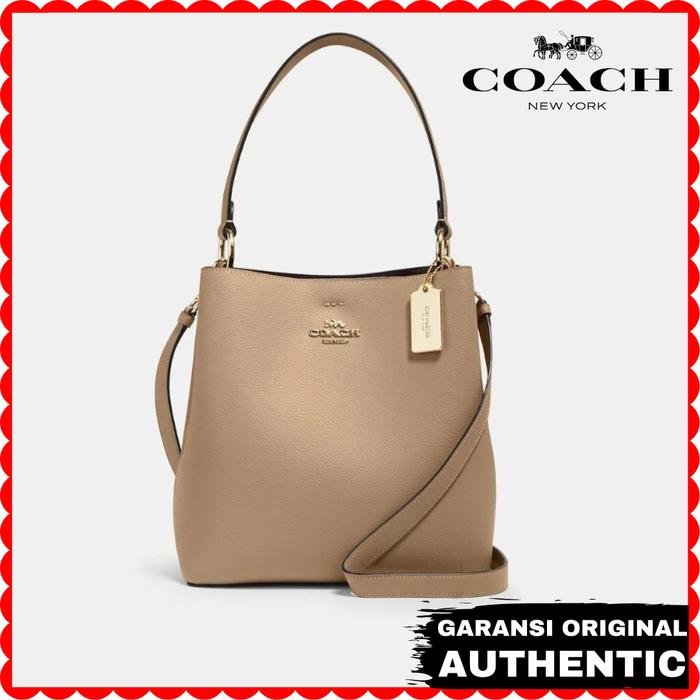 Tas Selempang Coach Wanita Town Bucket Bag 27 Taupe Original Store Branded Authentic