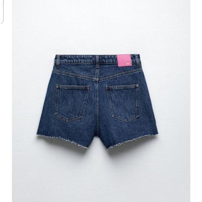 Zara denim high rise high waist short celana pendek jeans wanita