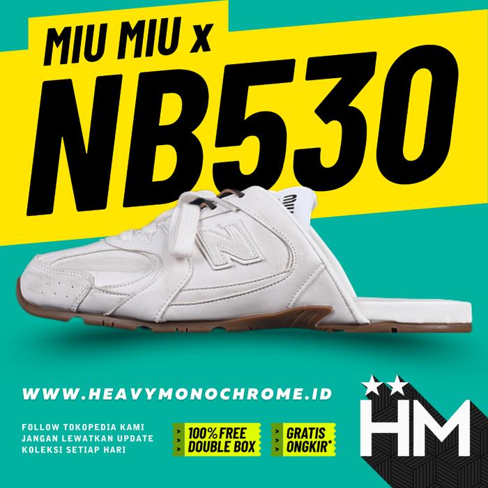 MM x NB Balance 530 Mule Sneaker Leather Off White Gum (Size 36-45)
