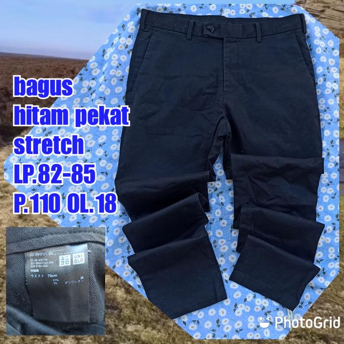 celana work kerja casual formal uniqlo hitam