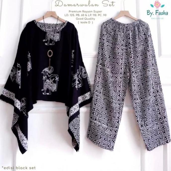 Setelan Wanita DamarWulan Batik Cap Jumbo Set | Rayon Samitex Premium | JUMBO | SETELAN PIYAMA | PRE