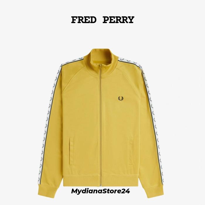 FRED PERRY - FRED PERRY TAPED TRACK JACKET - HONEYCOMB