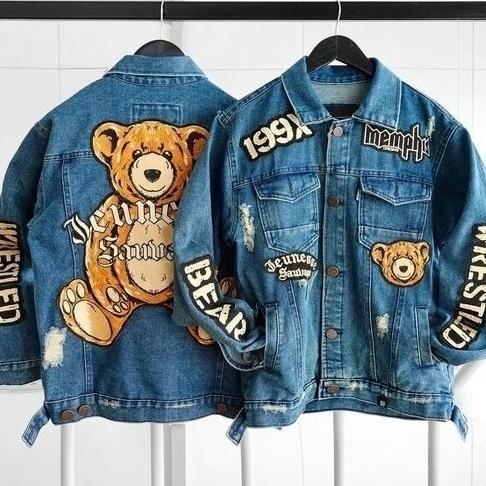 (PROMO) MEMPHIS ORIGINS - RIPPED JACKET DENIM BEAR TERBARU [LIMITED EDITION]