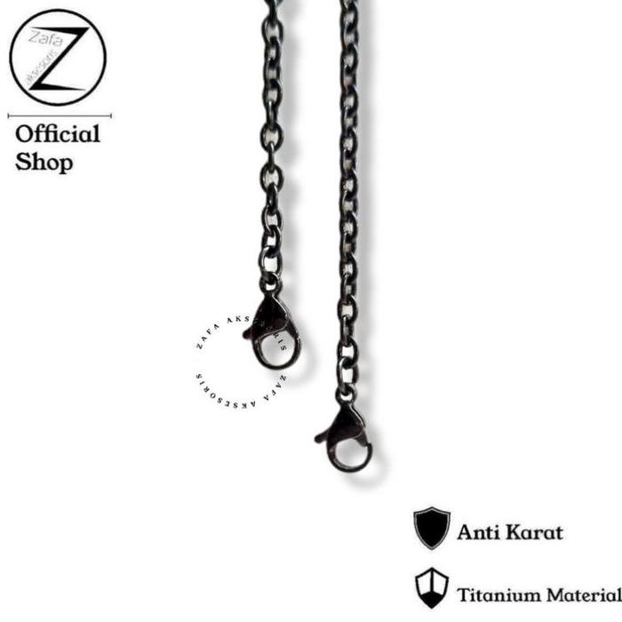 ZAFA STRAP KALUNG MASKER TITANIUM PRIA WANITA MODEL RANTAI ANTI KARAT - STRAP ZUKO