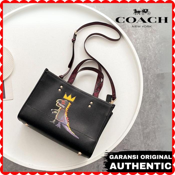 Tas Tote Bag Wanita Coach X Jean Michel Basquiat Dempsey Carryall Original Store Branded Authentic