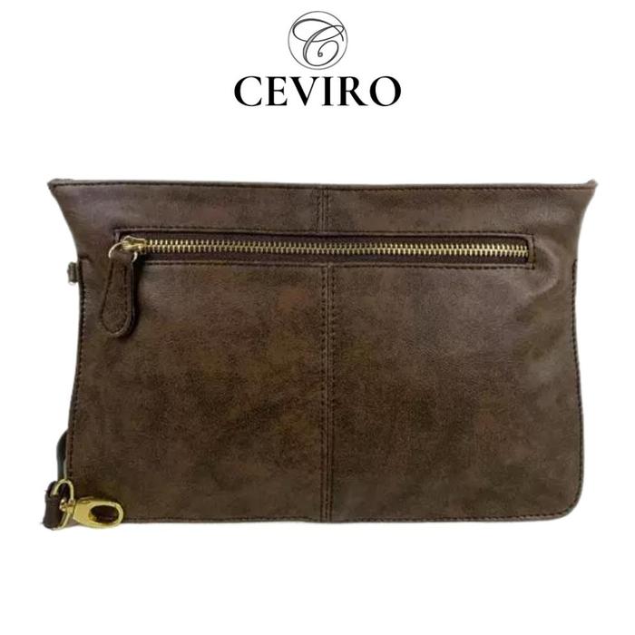 CEVIRO Dompet Kulit Pria Dan Wanita Ceviro Ueno Clutch Paling Terbaru Original