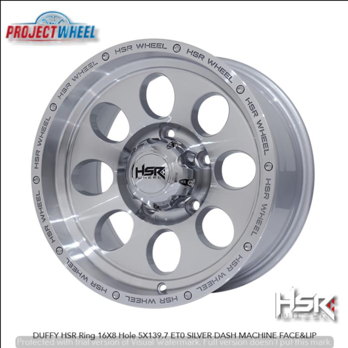 DUFFY HSR R16 for jimny taft escudo jeep k4tana dll Velg HSR offroad ring 16 silver - Project Wheel 