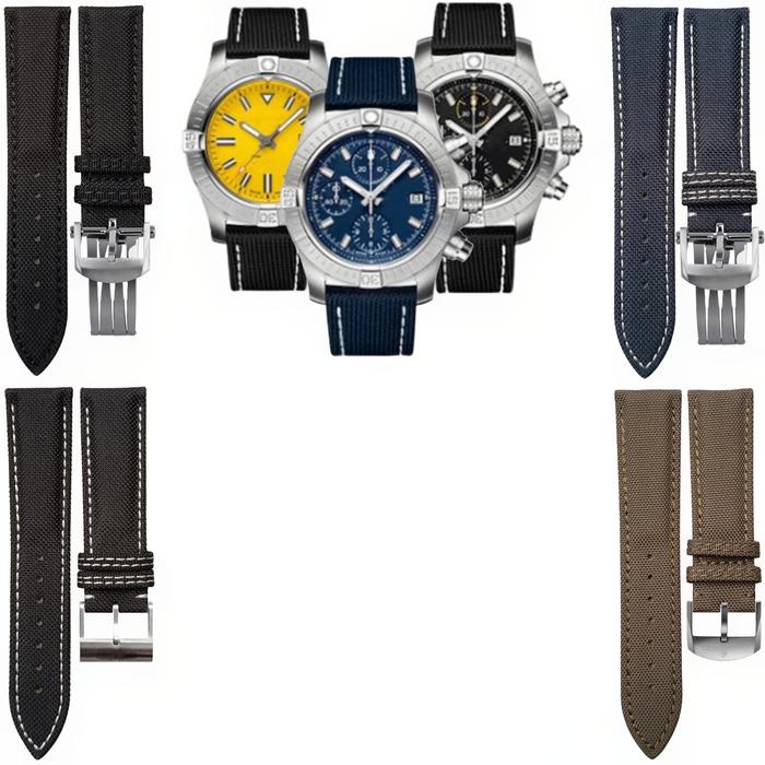 Tali Jam Tangan 22 MM Strap Kanvas Replacement Strap Breitling 7010.22