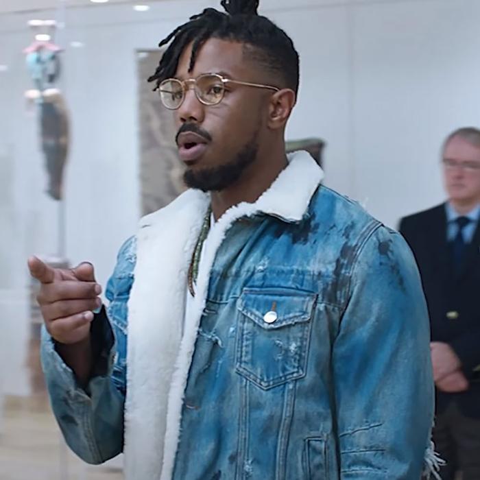 Amiri AW16 Killmonger Shearling Denim Herren Trucker Jacket