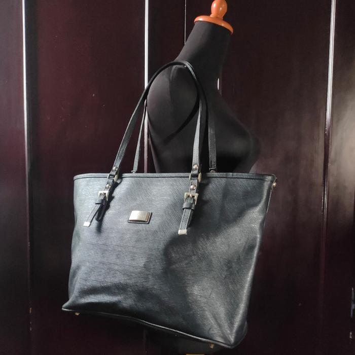 Tote Bag / Tas Tote / Tas Bahu Besar Brand Donkie Mania Korea Black Preloved/second