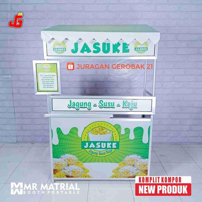 Booth Portable Komplit Kompor Gerobak Meja Lipat