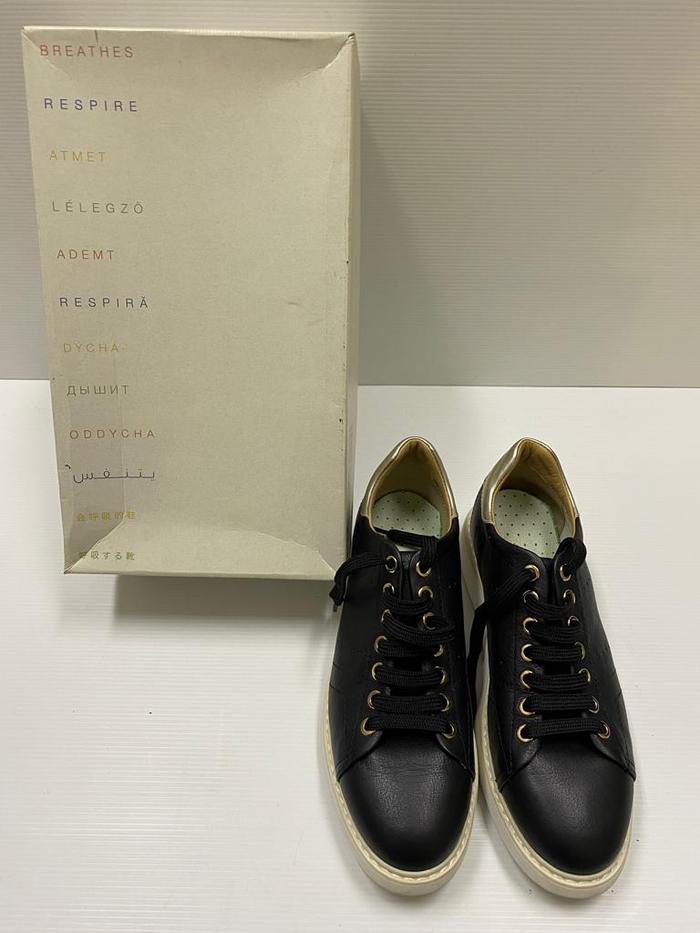 Geox Black Shoes Original Sepatu Sneaker Wanita
