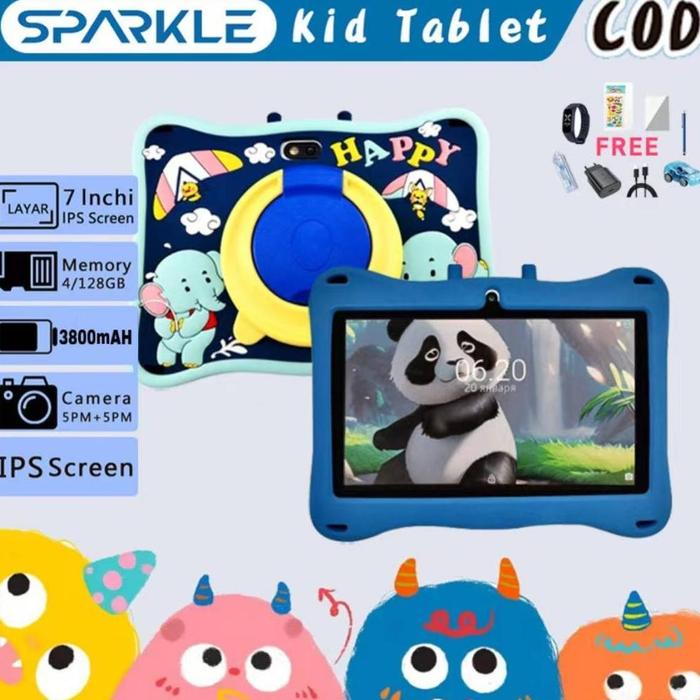 Tablet Antiradiasi anak/Tablet Anak S12/Tablet Belajar Anak/Tablet Android Anak/Kids Tablet Study