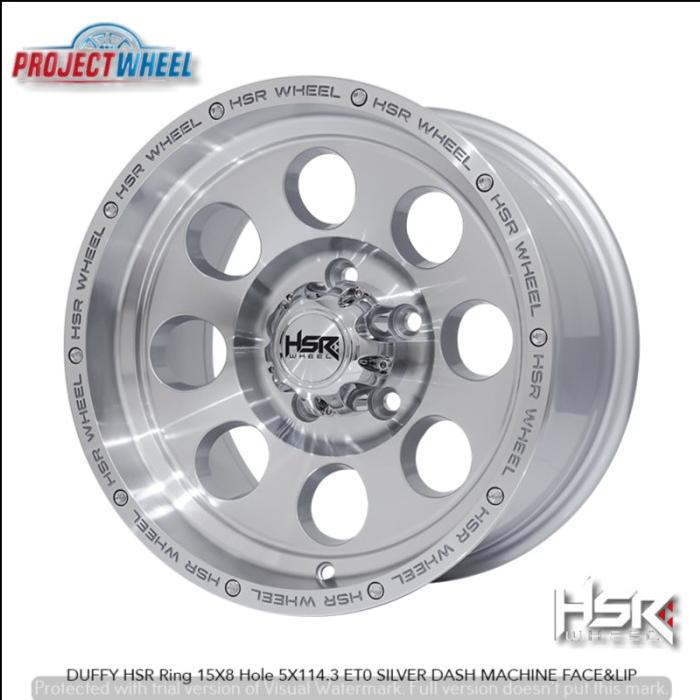 DUFFY HSR R15 rush terios panther innova xpander xtrail xforce dll Velg HSR ring 16 offroad silver -