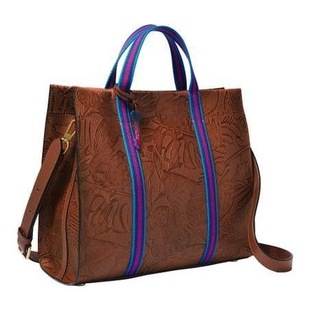Fossil Carmen Shopper Suntan Brown New
