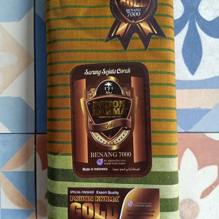 Sarung Premium Pohon Kurma Gold