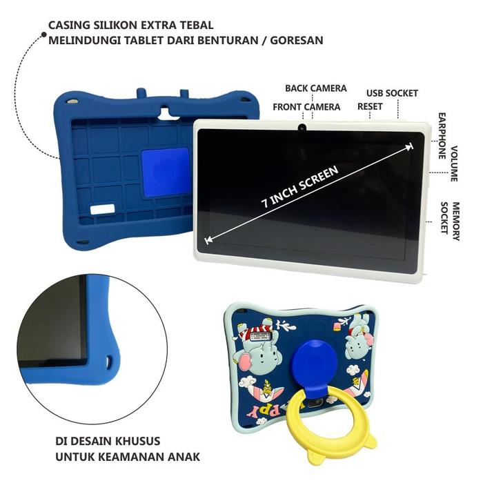 Sparkle Tablet Antiradiasi Anak S12/Tablet Belajar Anak/Tablet Android Anak /Tablet Study anak/