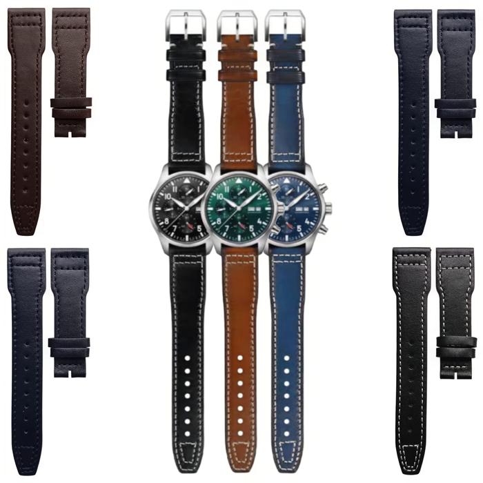 Tali Jam Tangan 22 MM Replacement Strap Leather IWC Pilot Mark 9011.22