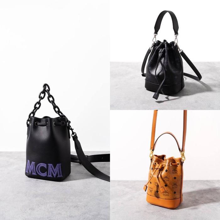 MCM MINI DRAWSTRING BUCKET BAG WITH CHAIN HANDLE ORIGINAL READY STOCK