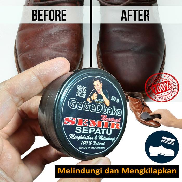 GegeDfashion - Semir Multi Perawatan Sepatu / Sendal - Netral - GegeDbako Black 50 gr