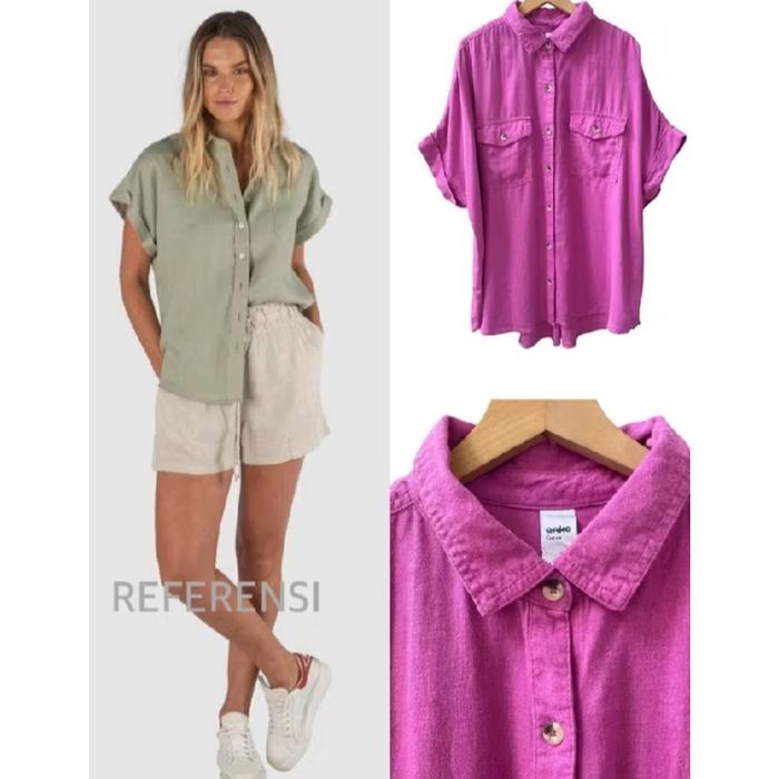 Anko Short Sleeve Utility Pocket Linen Shirt