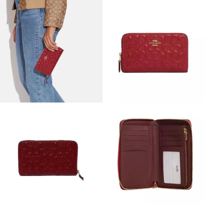 COACH ID ZIP MEDIUM WALLET LEATHER ORIGINAL READY STOCK