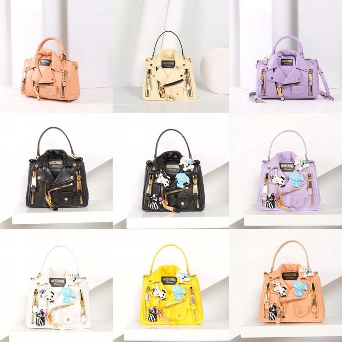 MOSCHINO BIKER BAG MEDIUM WITH TOP HANDLE ORIGINAL READY STOCK