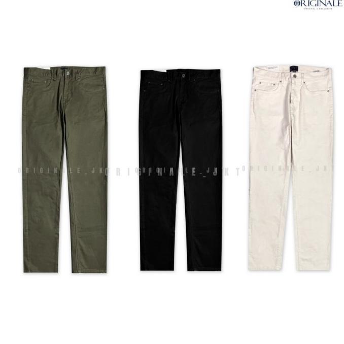 Ready Celana pria Regular Fit Cotton Twill Trousers by HM