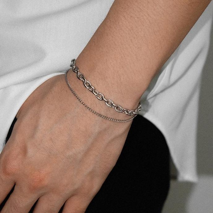 Arnae Archive — Cable Layered Chain Bracelet — Gelang Unisex