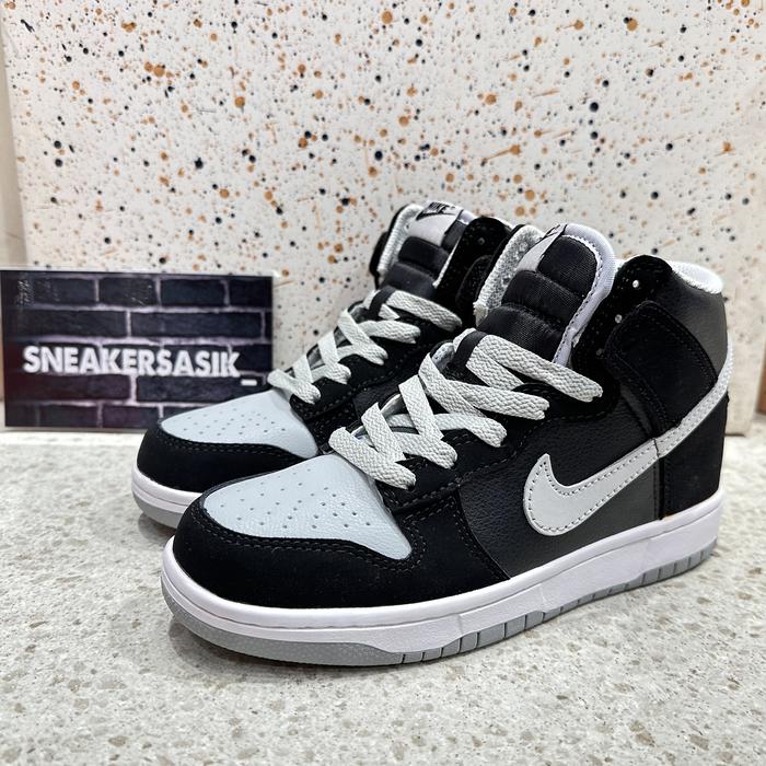 Sepatu SB Dunk Kids High Retro Laser Black Grey