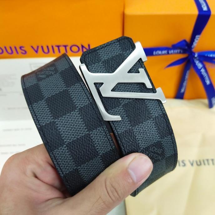 Ikat pinggang LV Belt Premium Mirror Original - Damier Graphite