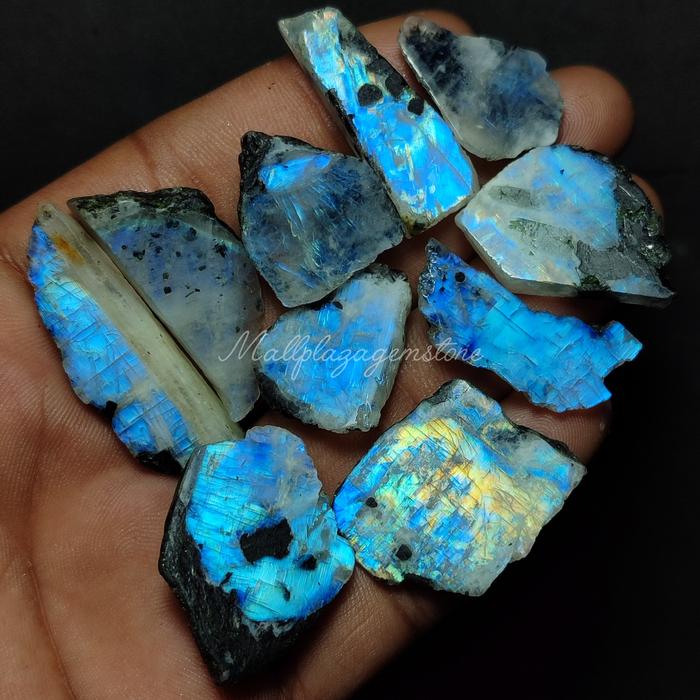 batu biduri bulan moonstune asli natural kualitas super HQ / bongkahan batu biduri bulan / natural b