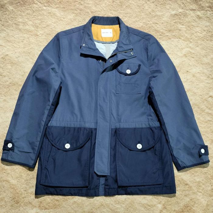 jaket harrington pria semi parka BASIC HOUSE jaket outdoor multi big pocket motoran casual size L