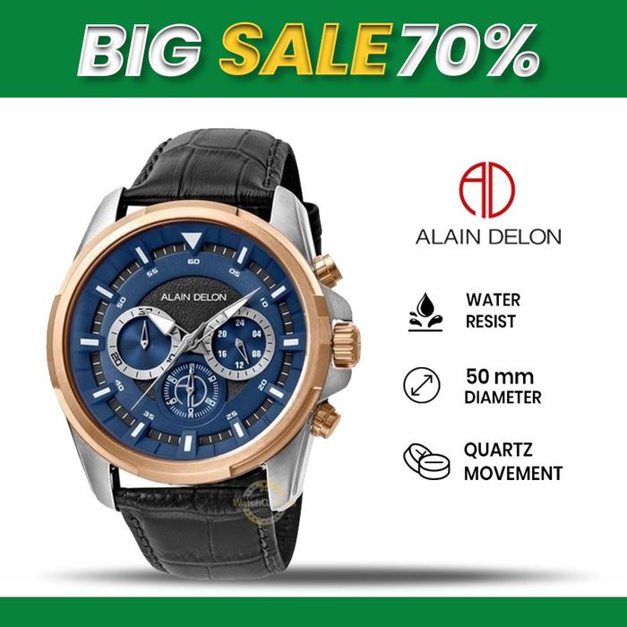 SALE Jam Tangan Pria Alain Delon AD437-1382C Original Resmi