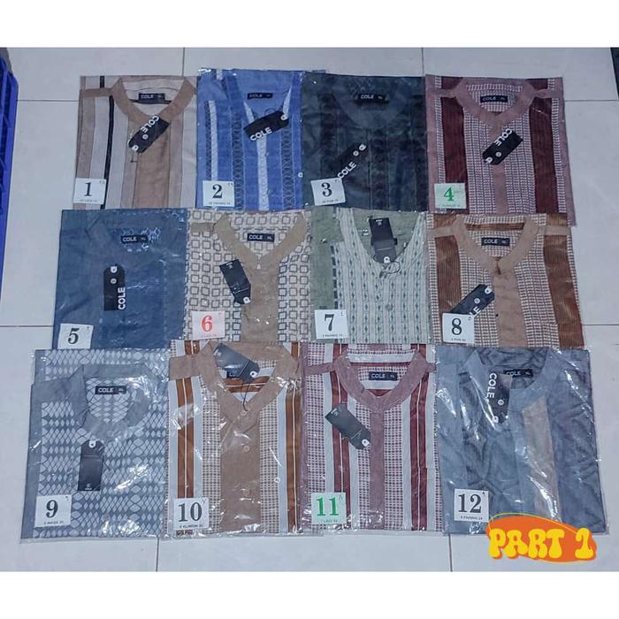 Baju Koko Pria COLE Lengan Pendek XL PART 1